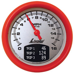GPS speedometer with odometer and trip odometer