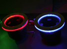 LED Beverage Holders, Green, Red, Blue